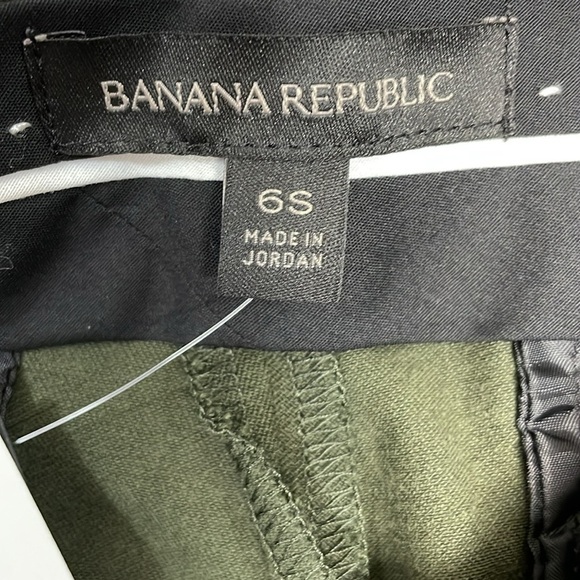 NWT Banana Republic Sloan Mid Rise Olive Green Side Stripe Trouser Pants 6S - Picture 12 of 16